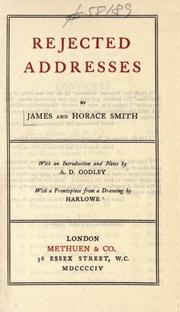 Cover of: Rejected addresses by James Smith