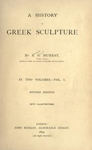 Cover of: A history of Greek sculpture