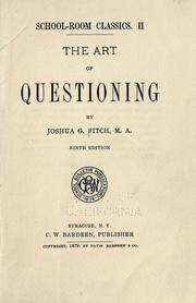 Cover of: The art of questioning.