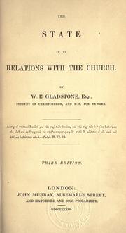Cover of: The state in its relations with the church by William Ewart Gladstone