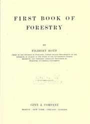 Cover of: First book of forestry