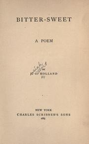 Cover of: Bitter-sweet by Josiah Gilbert Holland