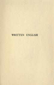 Cover of: Written English by Erskine, John