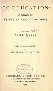 Cover of: Co-education by Alice Woods