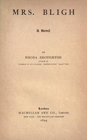 Cover of: Mrs. Bligh by Rhoda Broughton