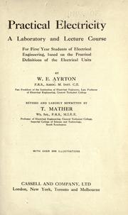 Cover of: Practical electricity by William Edward Ayrton
