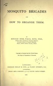 Cover of: Mosquito brigades and how to organise them.