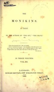Cover of: The Monikins, a tale. by James Fenimore Cooper
