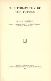 Cover of: The philosophy of the future