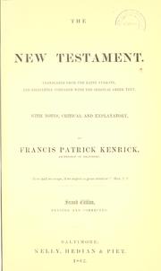 Cover of: The New Testament by by Francis Patrick Kenrick.