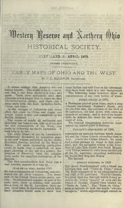 Cover of: Early maps of Ohio and the west ...