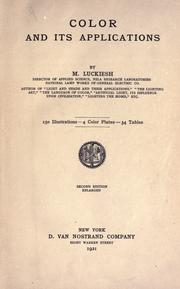 Cover of: Color and its applications by Luckiesh, Matthew