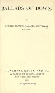 Cover of: Ballads of Down by George Francis Savage-Armstrong