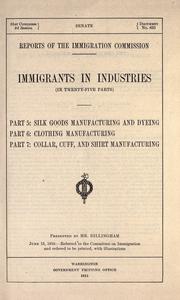 Cover of: Reports of the Immigration Commission. by United States. Immigration Commission (1907-1910)