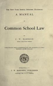 Cover of: The New York school officers handbook by C. W. Bardeen