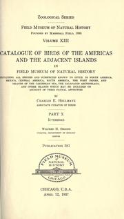 Cover of: Catalogue of birds of the Americas and the adjacent islands in Field Museum of Natural History.