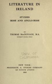 Literature in Ireland by Thomas MacDonagh