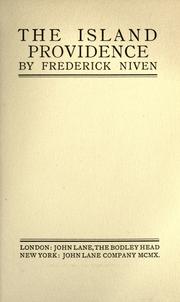 Cover of: The island Providence by Frederick Niven