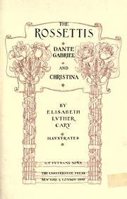 Cover of: The Rossettis by Cary, Elisabeth Luther