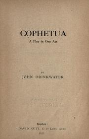 Cover of: Cophetua: a play in one act