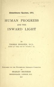 Cover of: Human progress and the inward light.