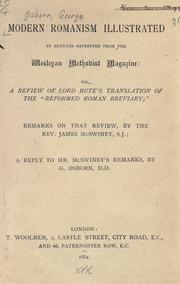 Cover of: Modern Romanium illustrated in articles reprinted from the Wesleyan Methodist magazine.