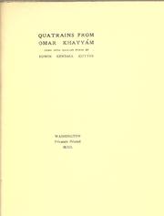 Cover of: Quatrains from Omar Khayy©Øam by Omar Khayyam