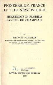Cover of: Pioneers of France in the New World by Francis Parkman