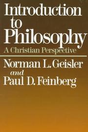 Cover of: Introduction to Philosophy by Norman L. Geisler, Paul D. Feinberg
