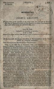 Memorial of Joshua Leavitt, praying that, in the revision of the tariff laws, the principle of discrimination may be inserted in favor of those countries in which American grain, flour, and salted meat, are admitted duty free ...