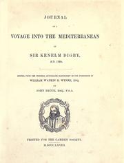 Cover of: Journal of a voyage into the Mediterranean by Sir Kenelm Digby