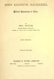 John Kenneth Mackenzie by Mary Isabella Bryson