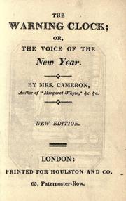 Cover of: warning clock, or, The voice of the new year