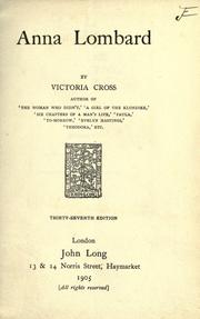 Cover of: Anna Lombard by Victoria Cross