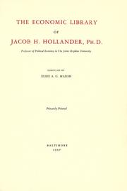 Cover of: The economic library of Jacob H. Hollander ...