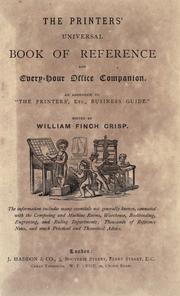 Cover of: printers' universal book of reference and every-hour office companion.: An addendum to "The printers', etc., business guide."
