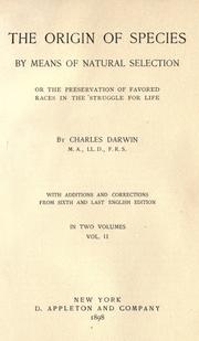 Cover of: The  origin of species by means of natural selection by Charles Darwin