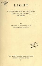 Cover of: Light by Hastings, Charles Sheldon