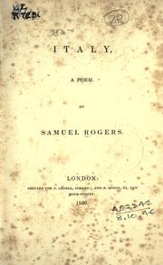Cover of: Italy by Samuel Rogers