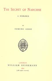 Cover of: The secret of Narcisse by Edmund Gosse