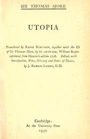 Cover of: Utopia. by Thomas More