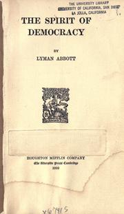 Cover of: The spirit of democracy by Lyman Abbott