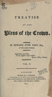 Cover of: A treatise of the pleas of the crown.