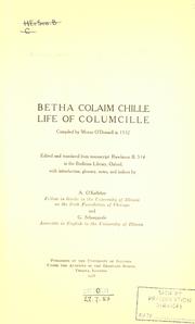 Cover of: Betha Colaim Chille by Manus O'Donnell
