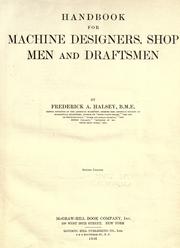Cover of: Handbook for machine designers, shop men and draftsmen