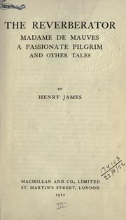 Cover of: The reverberator by Henry James