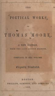 Cover of: The poetical works of Thomas Moore. by Thomas Moore