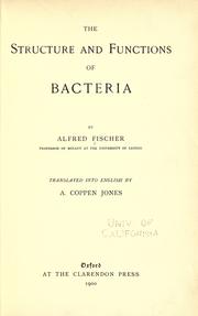 Cover of: The structure and functions of bacteria