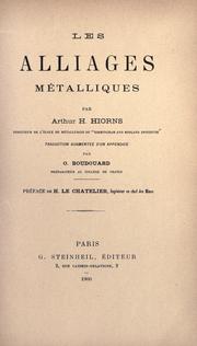 Cover of: Les alliages m©Øetalliques