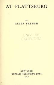 Cover of: At Plattsburg by Allen French